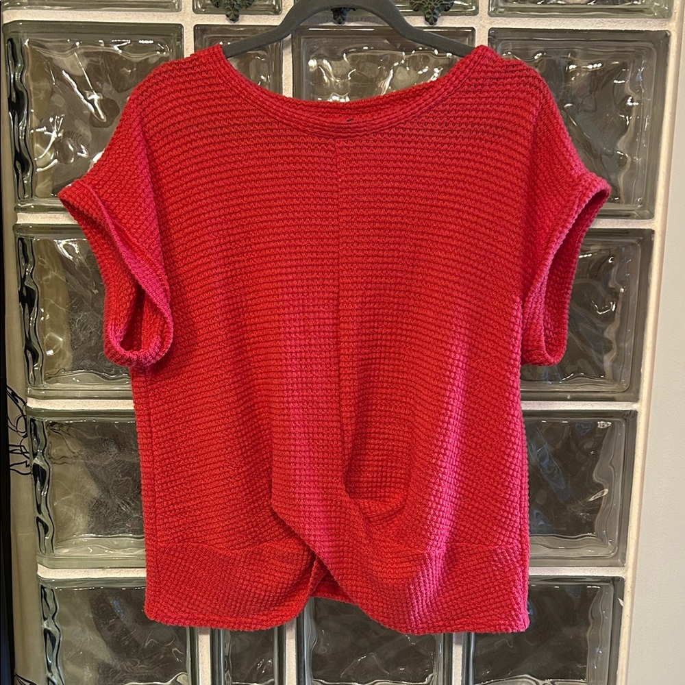 SHEIN Red Knit Women's Top